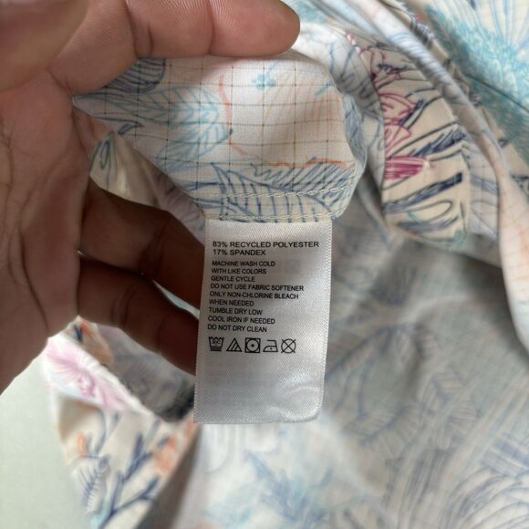 Tommy Bahama Men's Big & Tall Bahama Coast Glow Palms IslandZone Camp Shirt 4XLB - Picture 8 of 12